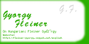 gyorgy fleiner business card
